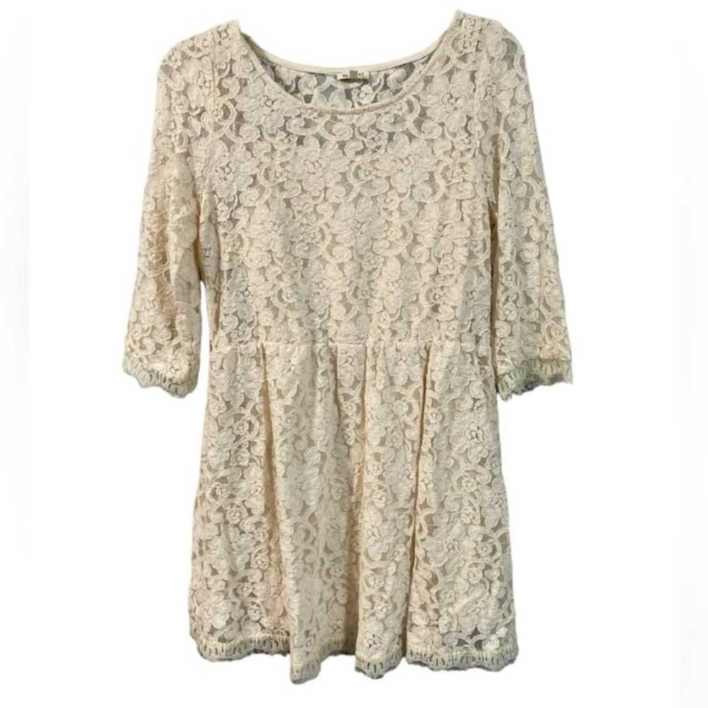 NWOT Cream Lace Above the Knee Dress - image 1