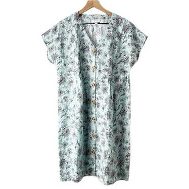 J.Jill Love Linen 100% Linen Floral Dress