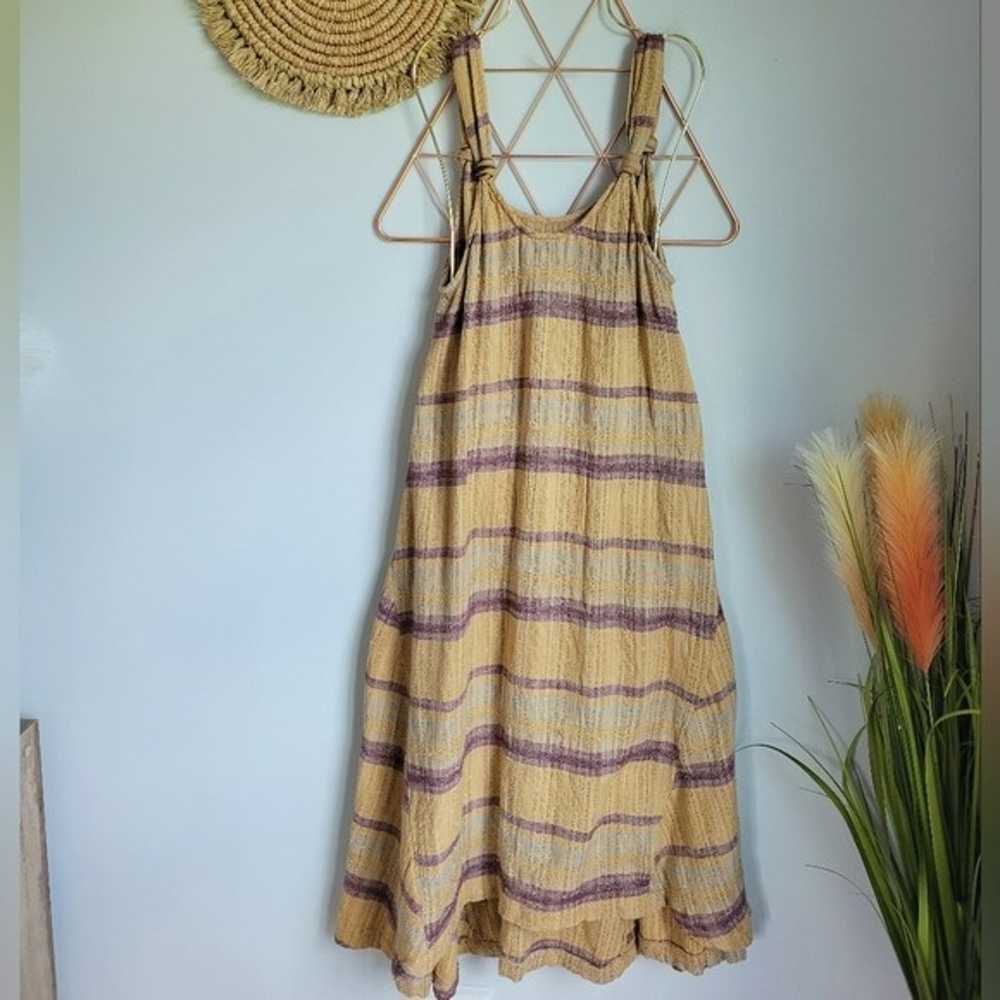 Free People, Harper Tan Striped Boho Gauze Asymme… - image 10