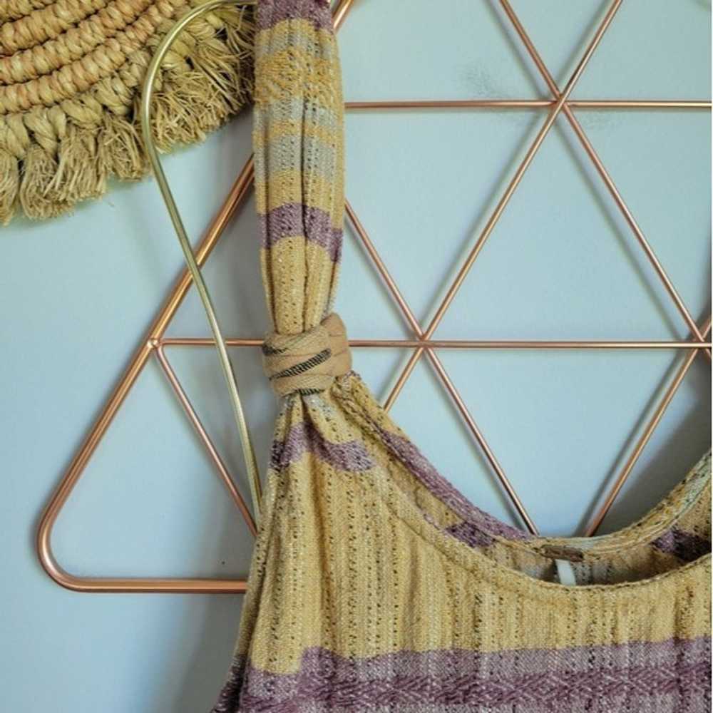 Free People, Harper Tan Striped Boho Gauze Asymme… - image 4