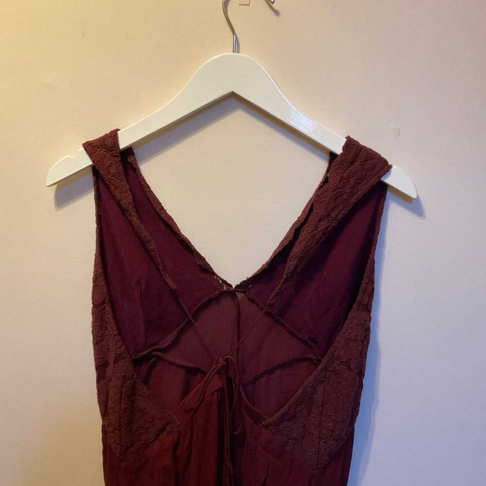 Free People intimately maroon lace jumpsuit - image 4