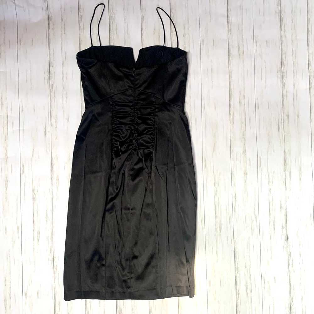 Vintage Nicole Miller Black Satin Bodycon Formal … - image 2