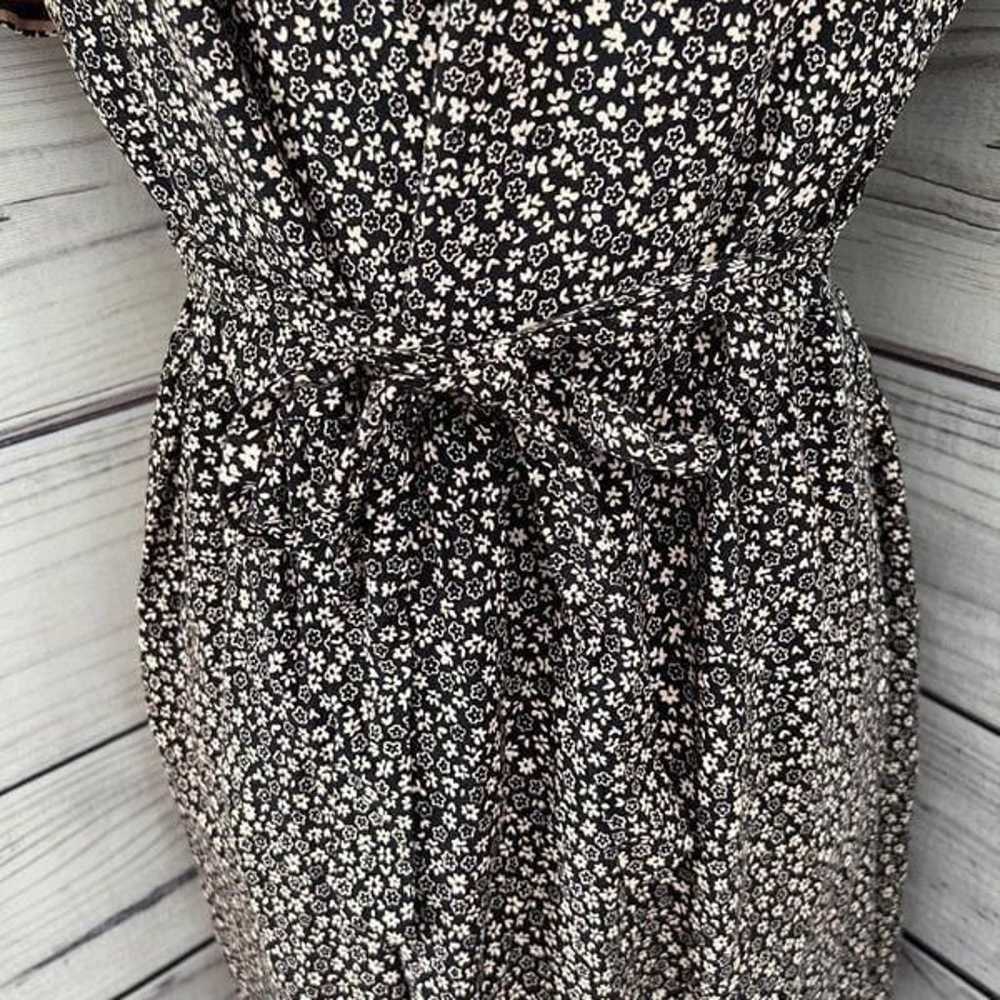 Molly Malloy Vintage Black Floral Patterned Short… - image 7