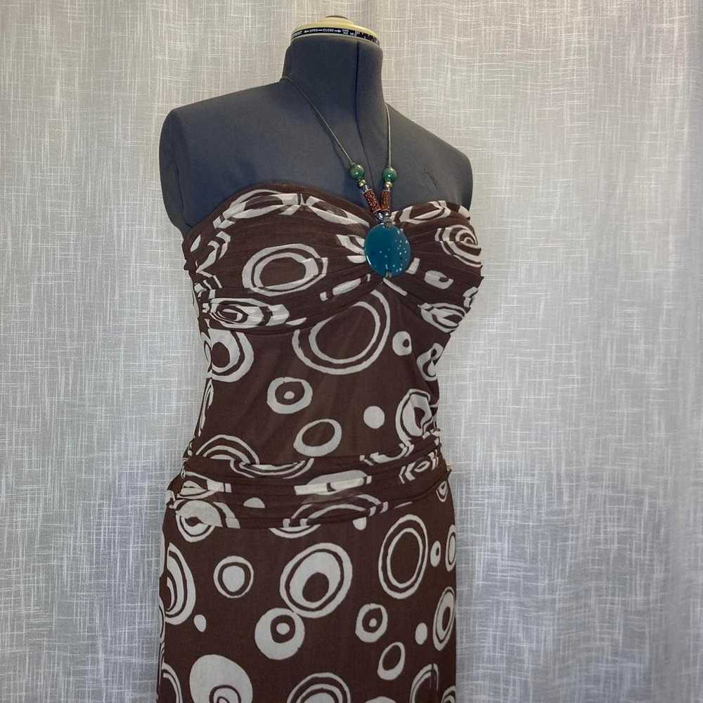 SANGRIA VINTAGE Y2K HALTER PADDED DRESS 14P - image 3