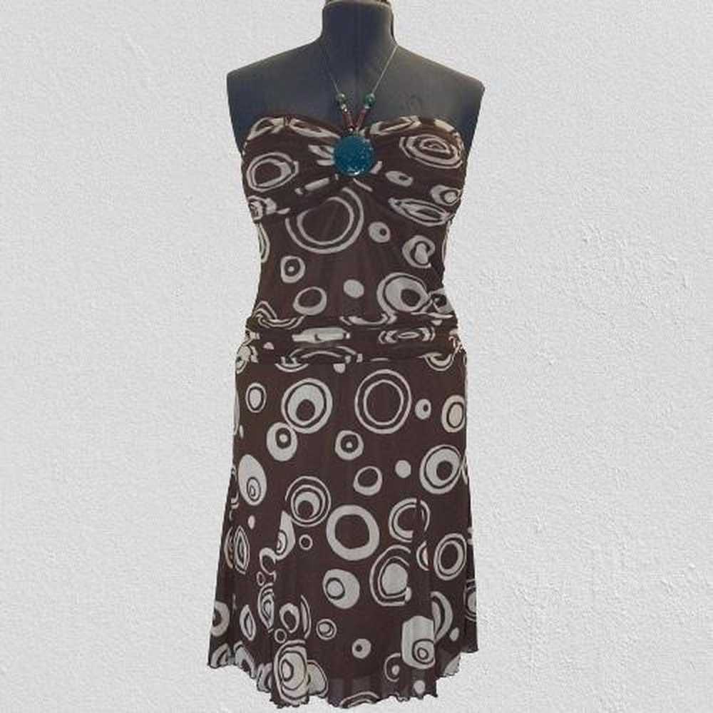 SANGRIA VINTAGE Y2K HALTER PADDED DRESS 14P - image 7