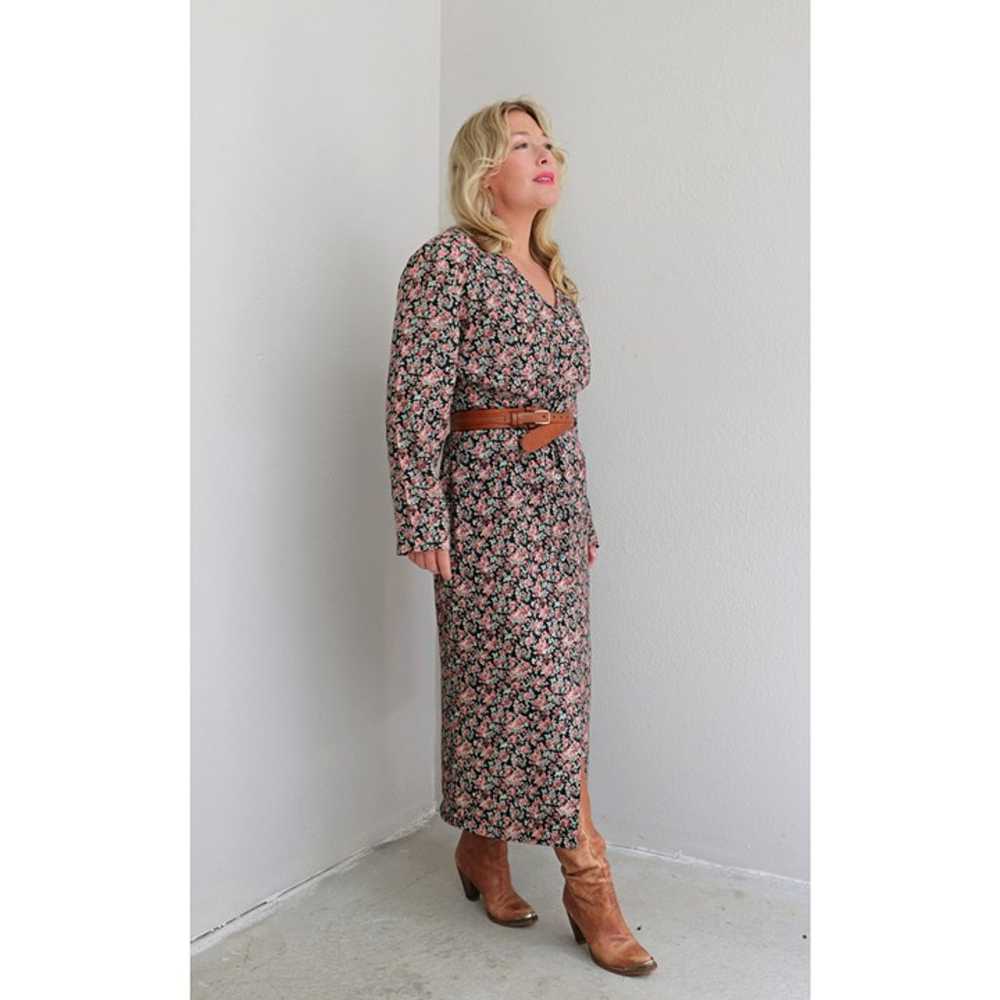 1990's Vintage Floral Button Front Dress // Women… - image 5