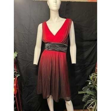 R & M Richard’s VTG Red and Black Ombré  Dress