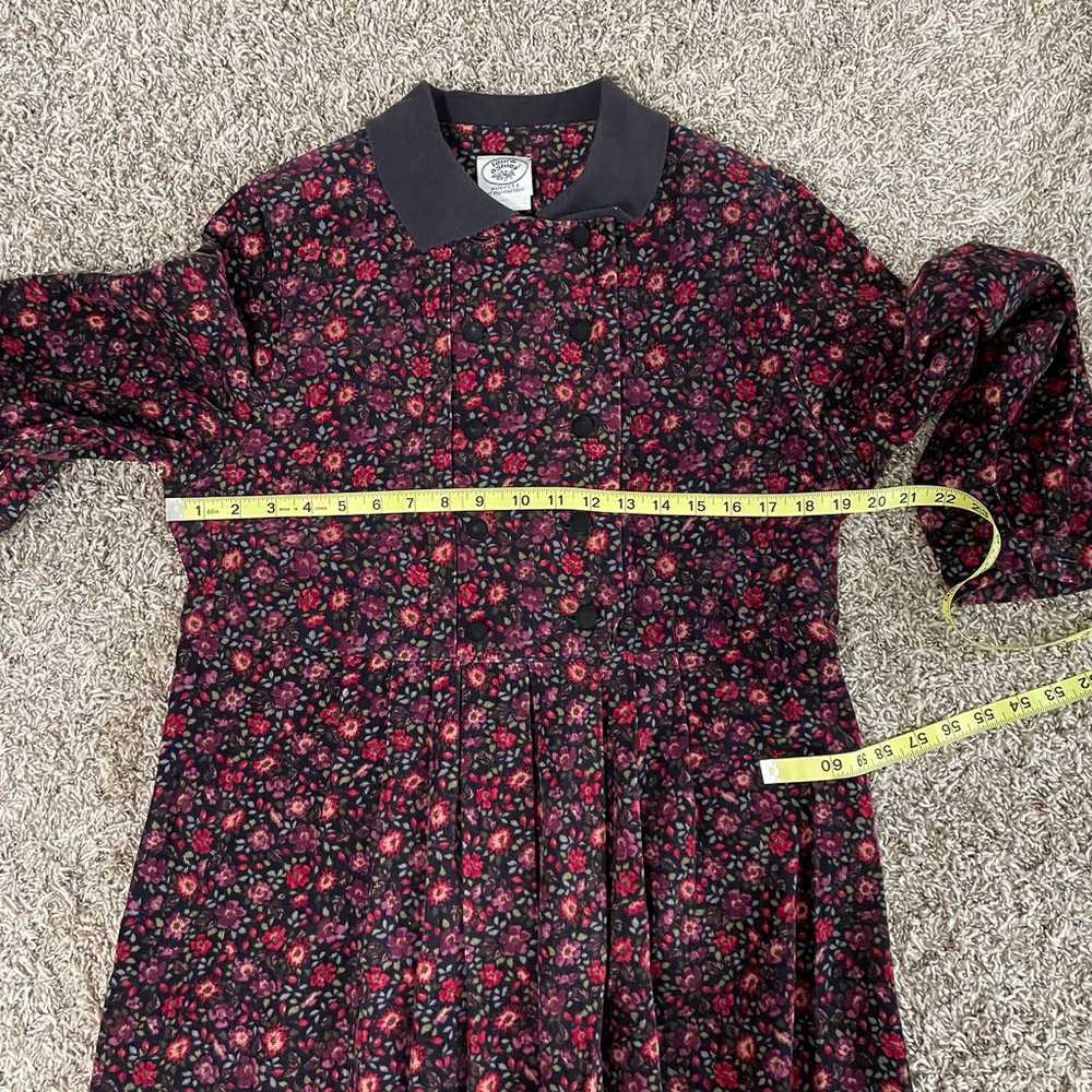 VTG Laura Ashley Corduroy Ditsy Floral Midi Dress… - image 11