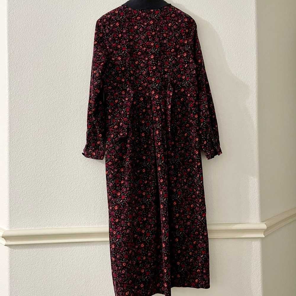 VTG Laura Ashley Corduroy Ditsy Floral Midi Dress… - image 6