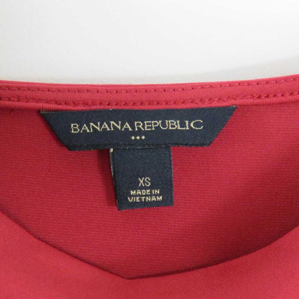 Banana Republic Maroon Dolman Short Sleeve Mini D… - image 5