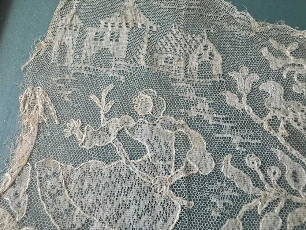 Antique Hand done lace Hankie Rare exceptional Mu… - image 4