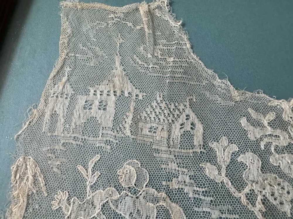 Antique Hand done lace Hankie Rare exceptional Mu… - image 7