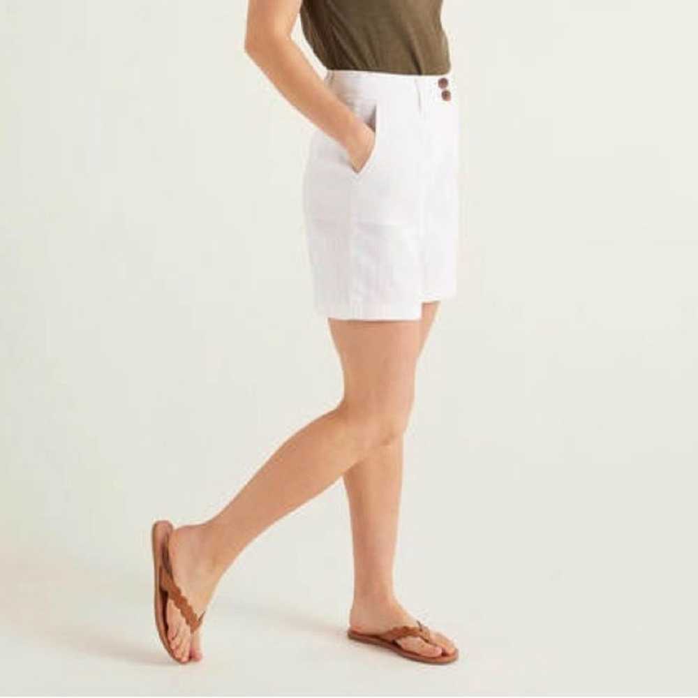 Boden BODEN Linen Filey Seamed Pocket Shorts Whit… - image 3