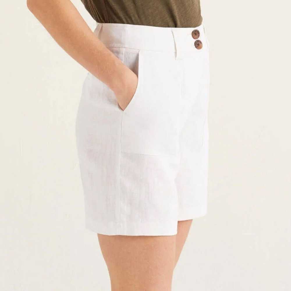 Boden BODEN Linen Filey Seamed Pocket Shorts Whit… - image 4