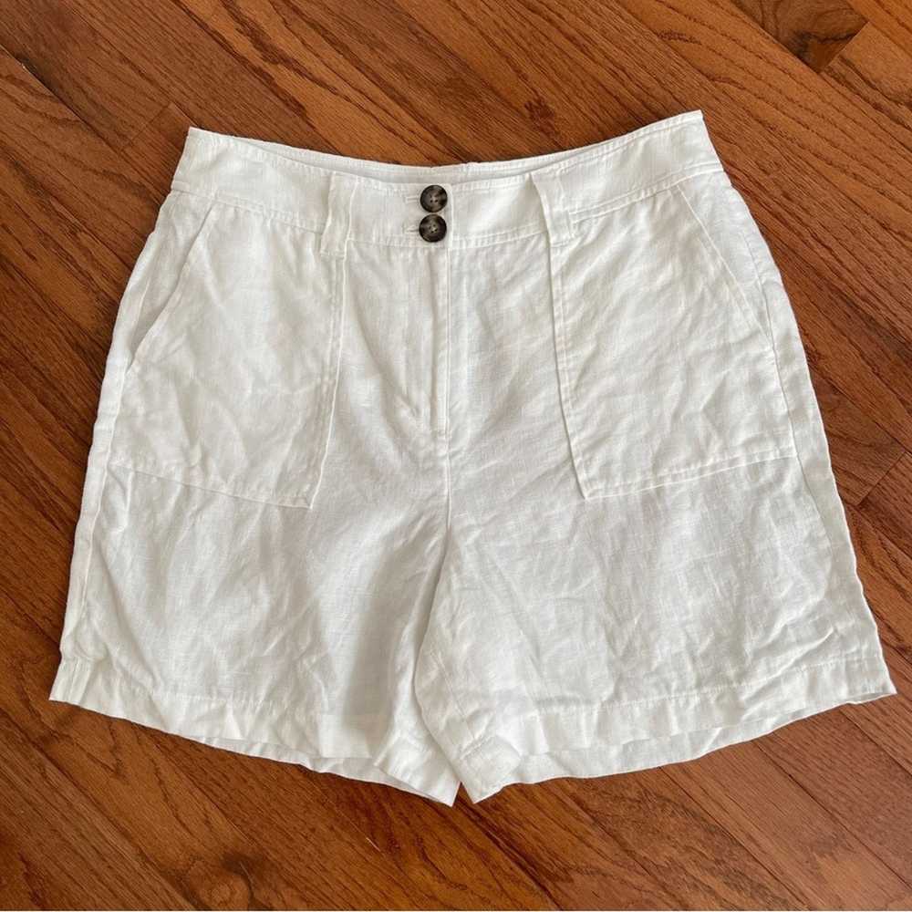 Boden BODEN Linen Filey Seamed Pocket Shorts Whit… - image 6