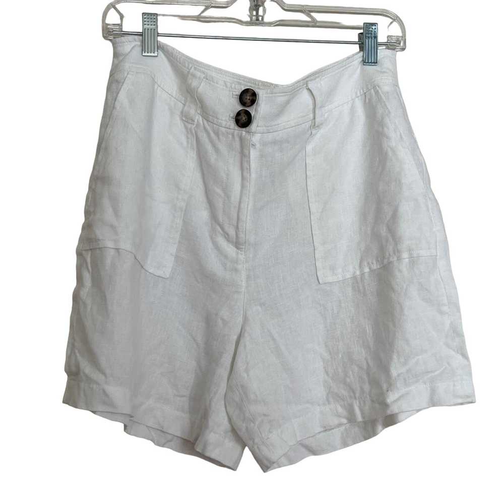 Boden BODEN Linen Filey Seamed Pocket Shorts Whit… - image 9