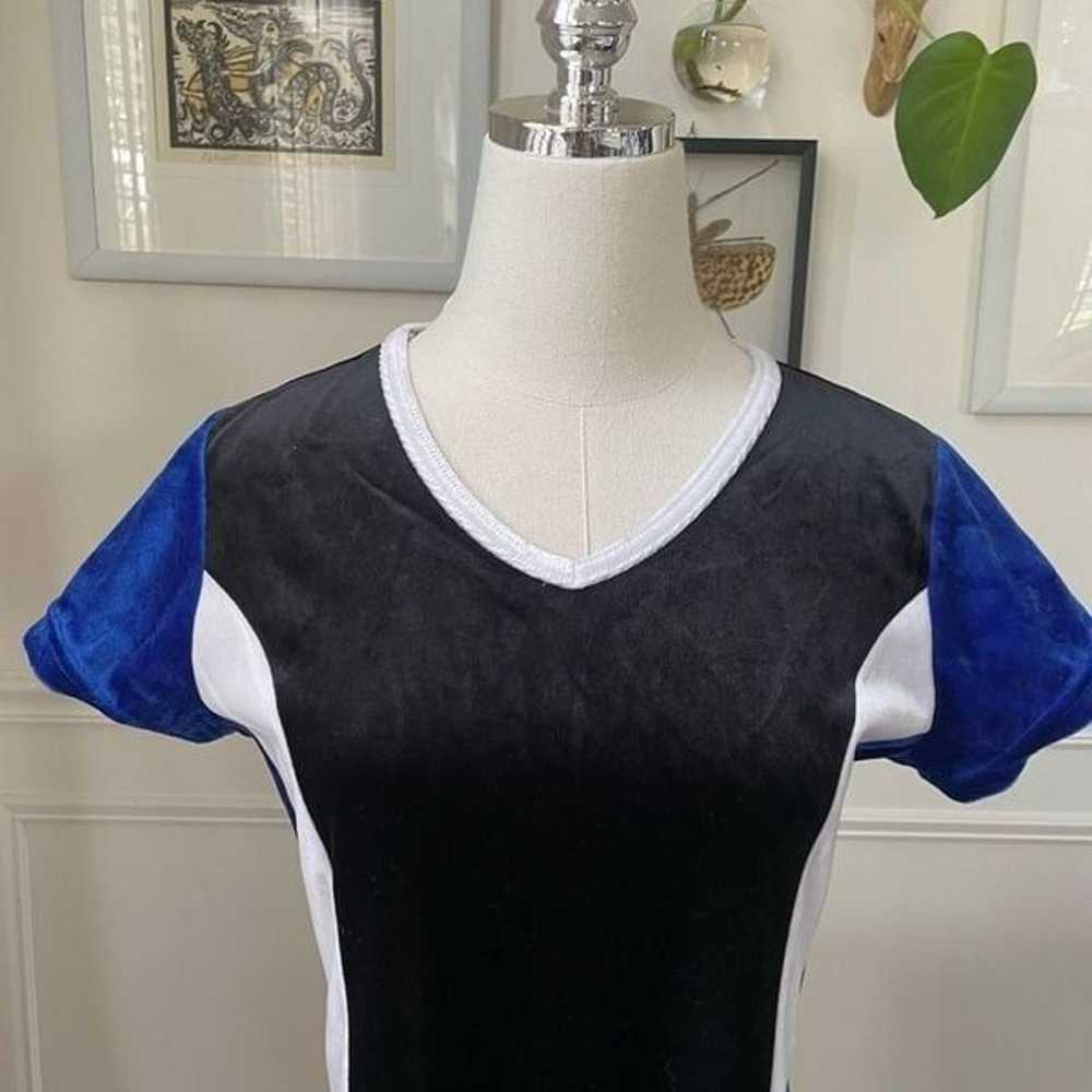 Vintage 90s 5*7*9 Colorblock Dress Spice Girls Bl… - image 4