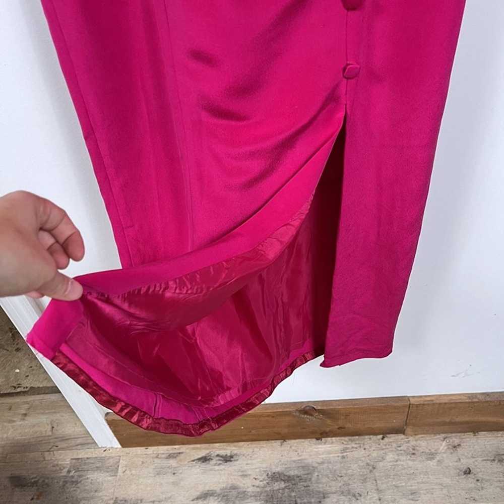 Vintage Patrick Collection 100% Silk Fuchsia Maxi… - image 5