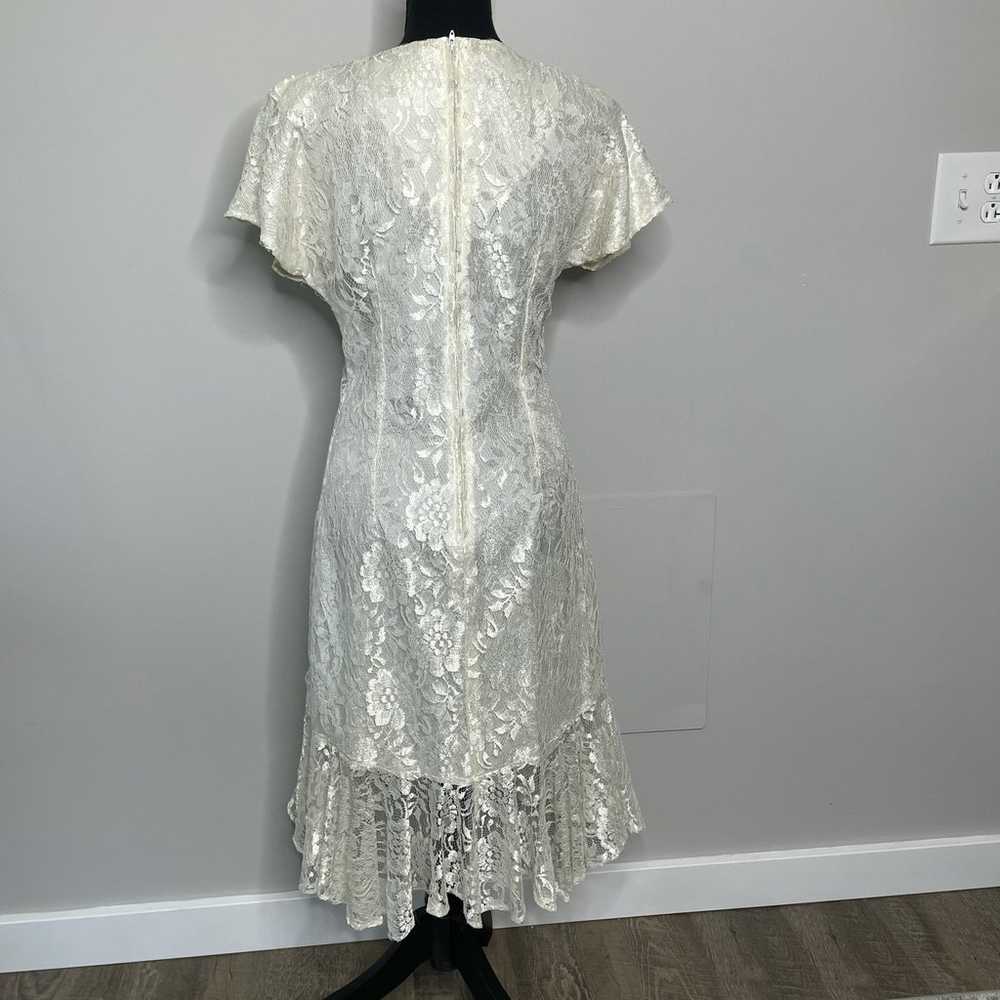 Women's Seneca Vintage Cream Lace Dress Wedding  … - image 6