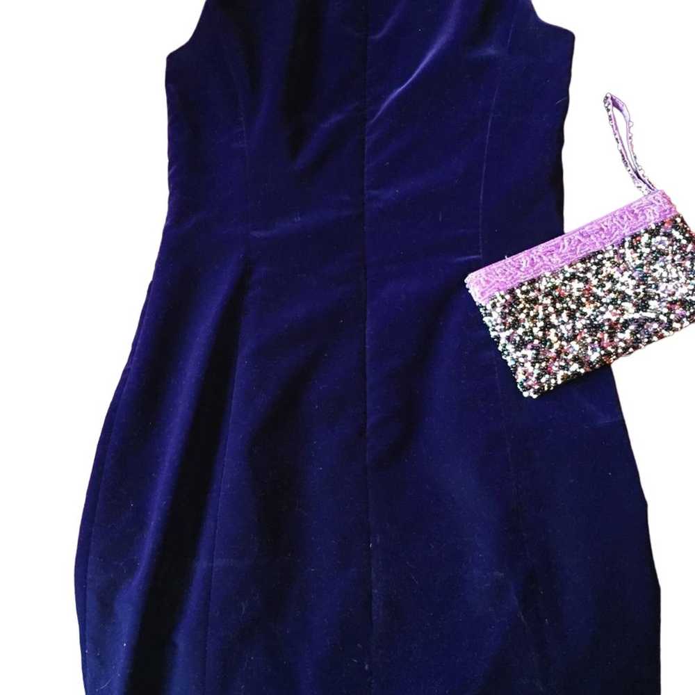 Hugo Buscati Vintage Purple Sleeveless Velvet Coc… - image 5