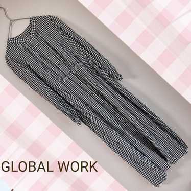 GLOBAL WORK One Piece Gingham Check Maxi Dress