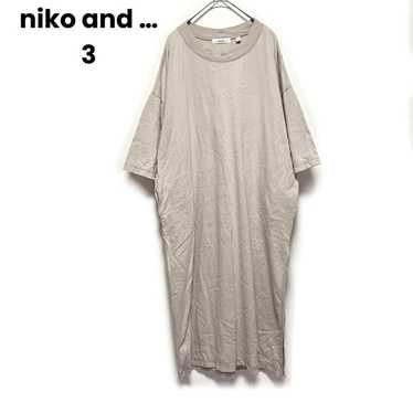 niko and... Short-sleeved one-piece 【Ⅿ】 Beige Cot… - image 1