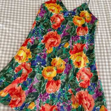 VICTORIA'S SECRET Vintage Floral Satin 90's GOLD … - image 1