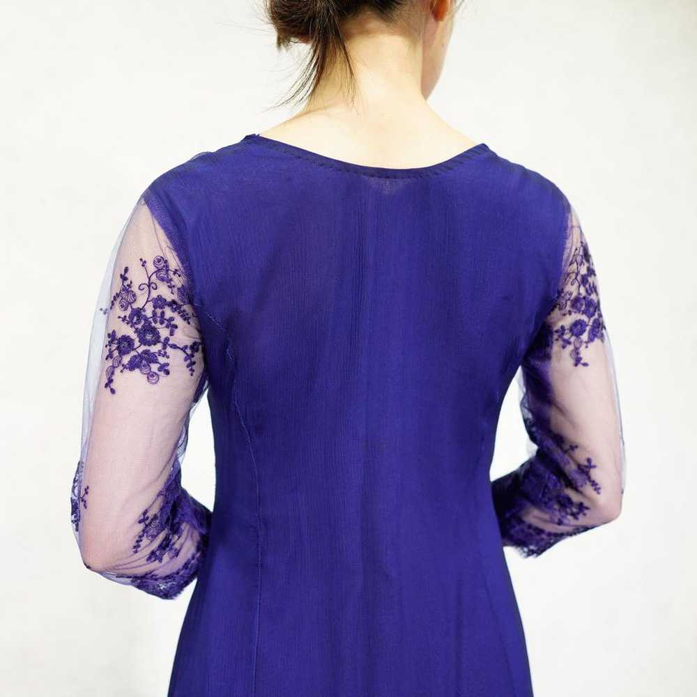 USA VINTAGE American vintage floral lace sheer de… - image 8