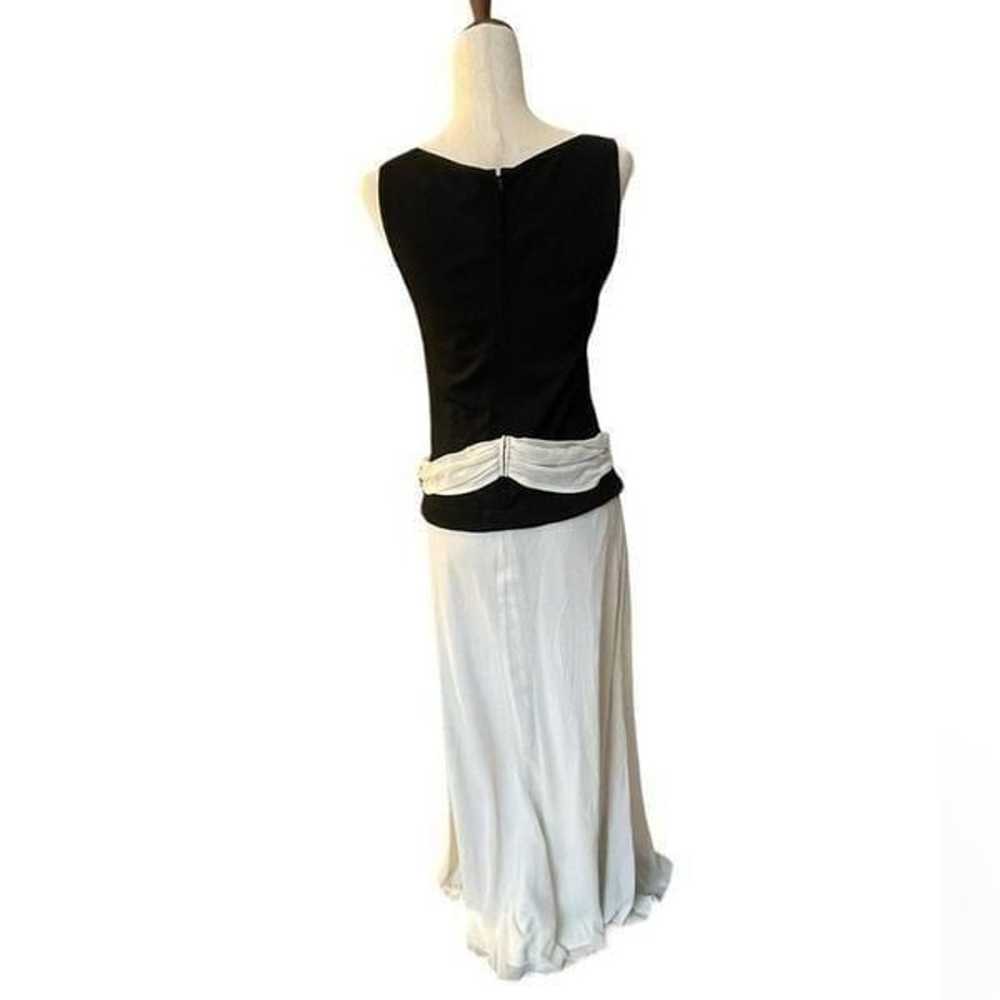 Vintage Tadashi Shoji formal black and cream long… - image 3