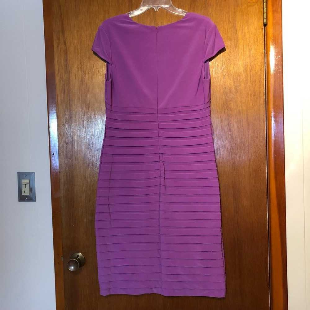 ADRIANNA PAPELL DRESS SIZE 14 PINK-PURPLE WITH A … - image 5