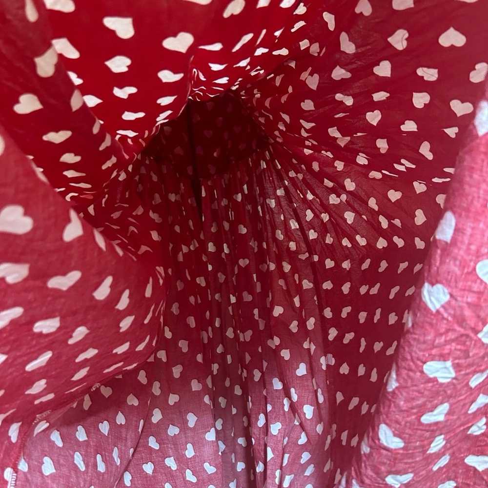 Vintage Beautiful red dress with hearts costum L/… - image 7