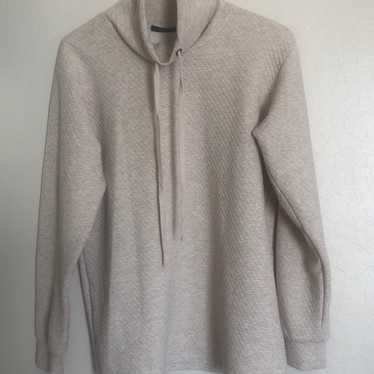 Doe & Rae Drawstring Funnel Neck Pullover Heather… - image 1