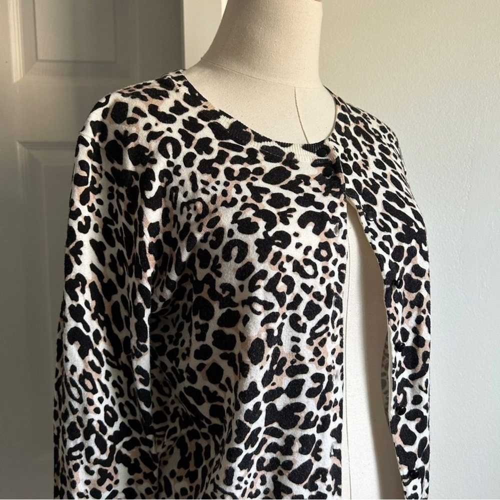 Animal Print Leopard cheetah cardigan sweater - image 2