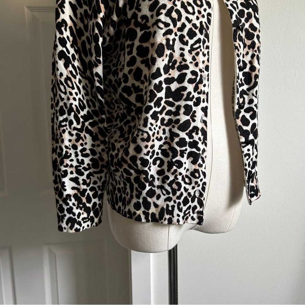 Animal Print Leopard cheetah cardigan sweater - image 3