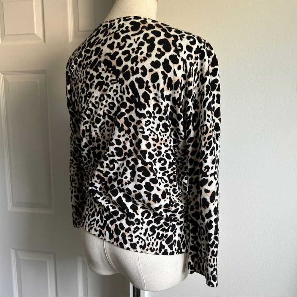 Animal Print Leopard cheetah cardigan sweater - image 4