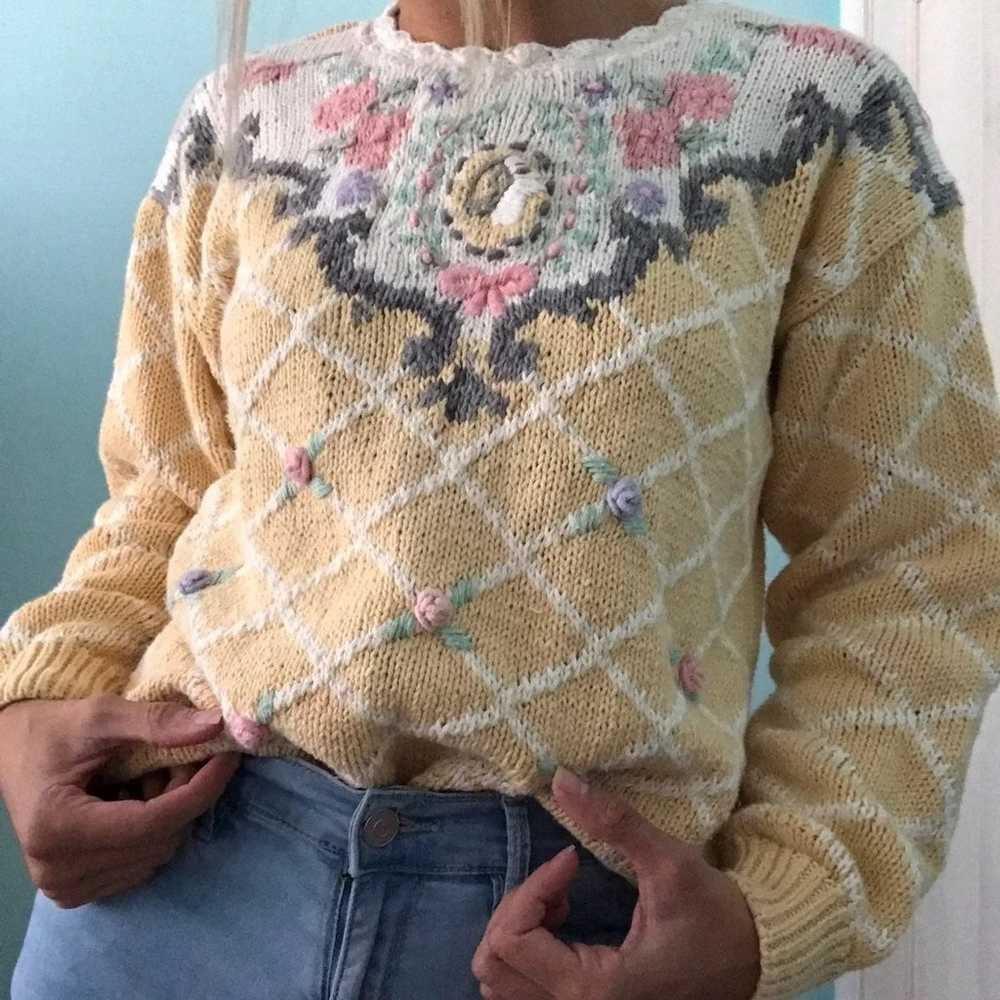 Vintage Chunky Knit Sweater - image 3