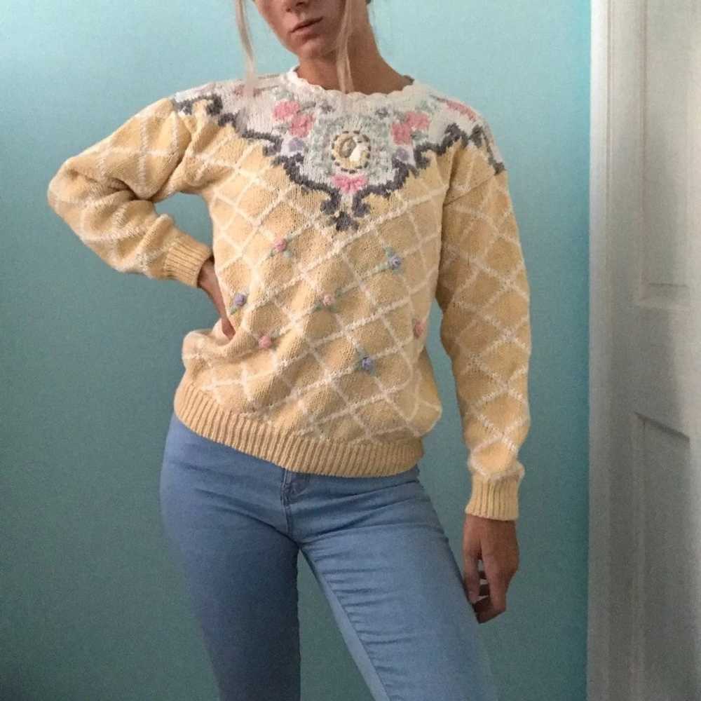 Vintage Chunky Knit Sweater - image 7