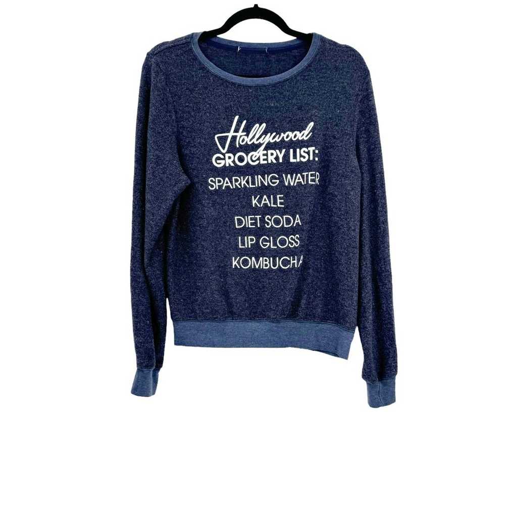 Wildfox Hollywood Grocery List Baggy Beach Jumper… - image 2