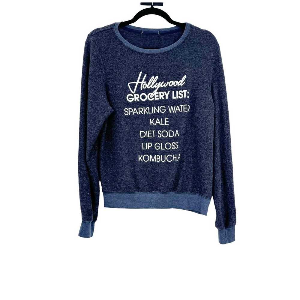 Wildfox Hollywood Grocery List Baggy Beach Jumper… - image 3