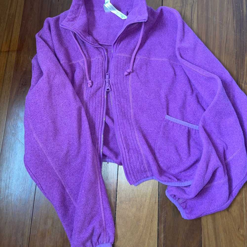 Free People Movement Cropped Purple Pullover - image 1