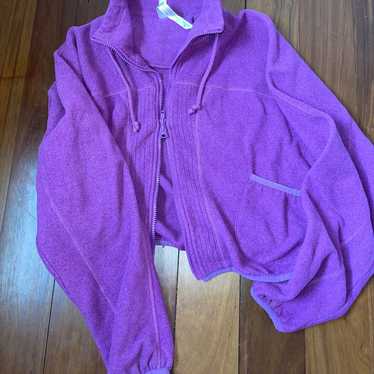 Free People Movement Cropped Purple Pullover - image 1