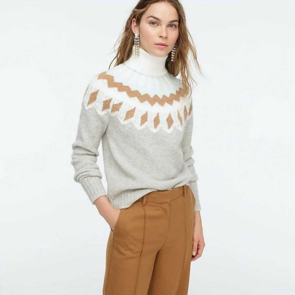 New J. crew Fair Isle Turtleneck Sweater - image 4