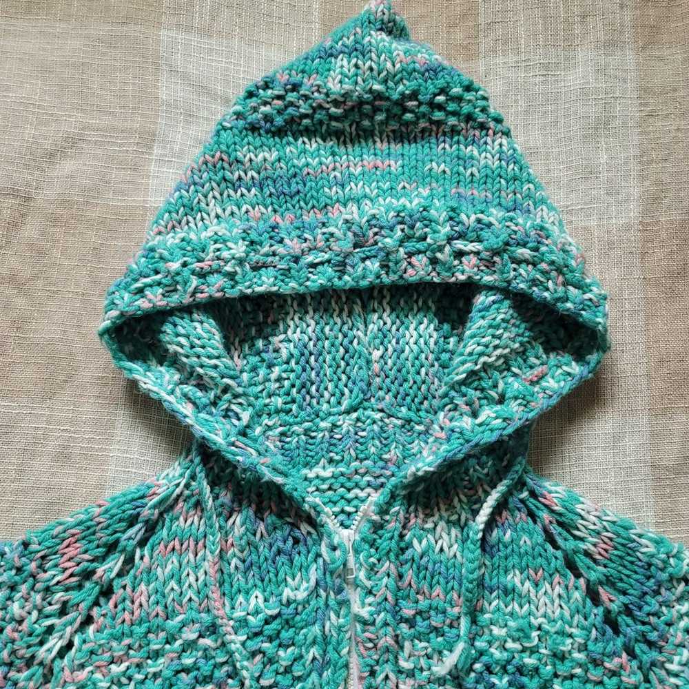 Vintage Hand Knit Hoodie - image 4