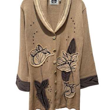 STORYBOOK KNITS Contemporary Floral Cardigan