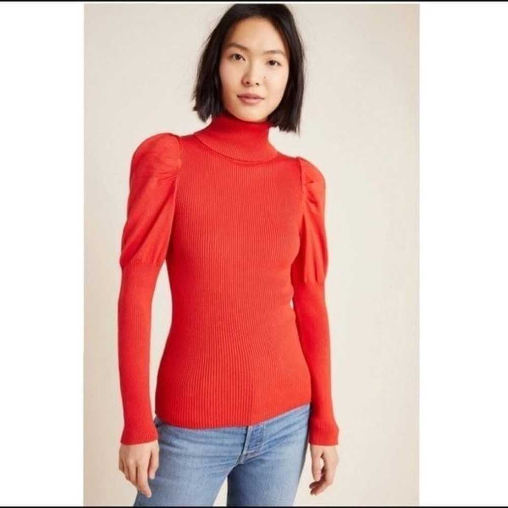 ANTHROPOLOGIE Puff-Sleeved Turtleneck - image 2