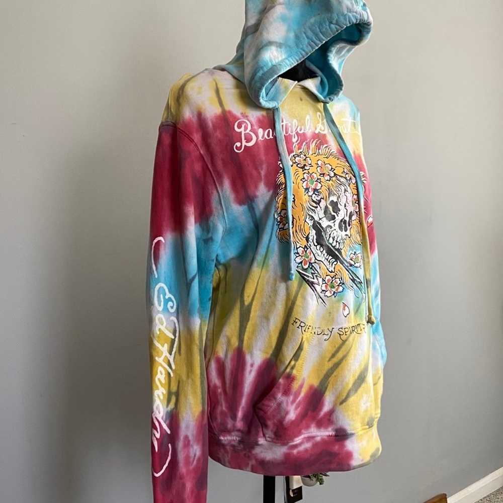 Ed Hardy Hoodie Small Rainbow Tie Dye Vintage Rar… - image 2