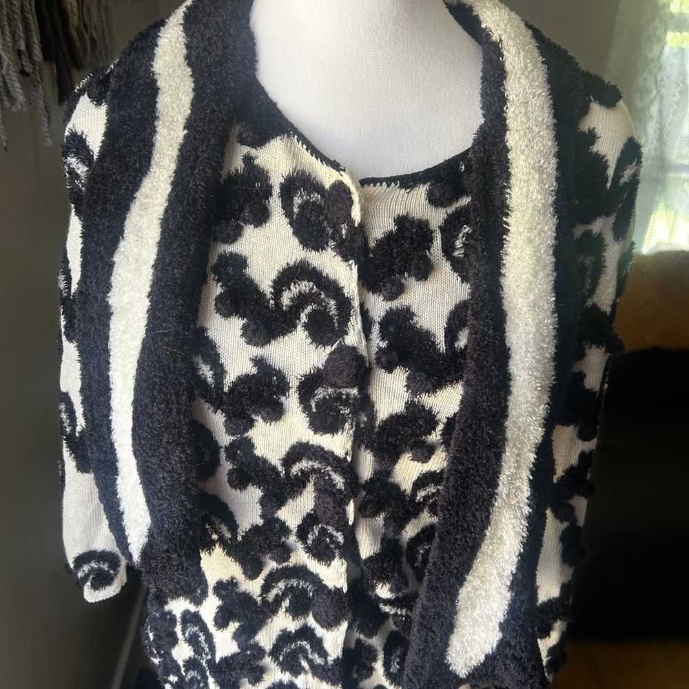 Michael Simon Skunk Print Sweater/Scarf - image 2