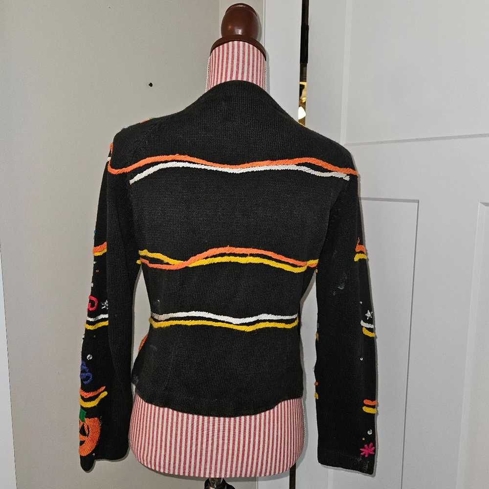 VINTAGE 1994 HALLOWEEN MICHAEL SIMON SWEATER HAND… - image 4