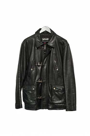 Schott Schott Leather Fireman Clasp Black Jacket S