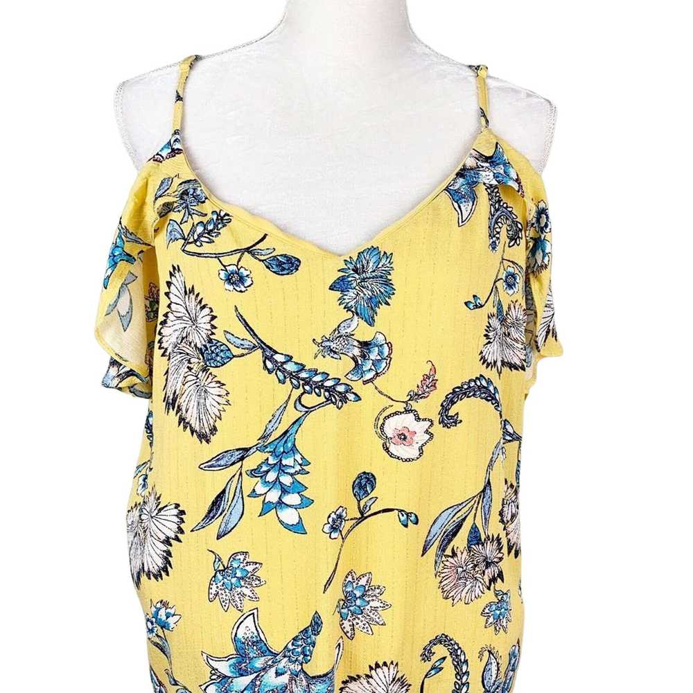 Other Love, Fire Dress XL Ruffle Yellow Floral Co… - image 8